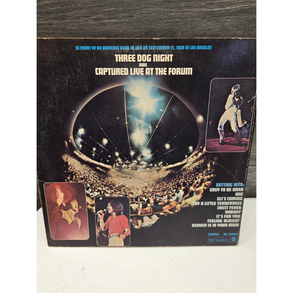 Three Dog Night Captured Live at the Forum Vinyl LP Record Dunhill DS-50068 1969